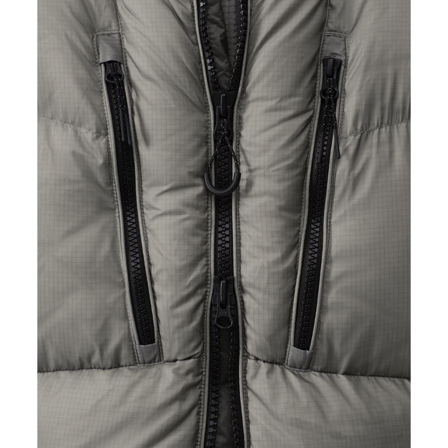 Musinsa Standard City Leisure Sheer Hooded Down Jacket Warm Grey