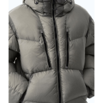 Musinsa Standard City Leisure Sheer Hooded Down Jacket Warm Grey