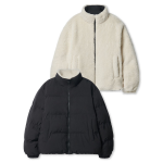 Musinsa Standard Daily Puffer Reversible Fleece Short Padding Jacket Black Cream