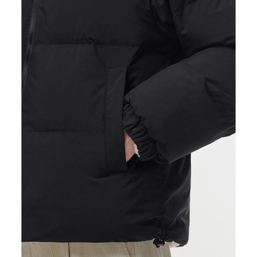 Musinsa Standard Daily Puffer Reversible Fleece Short Padding Jacket Black Cream