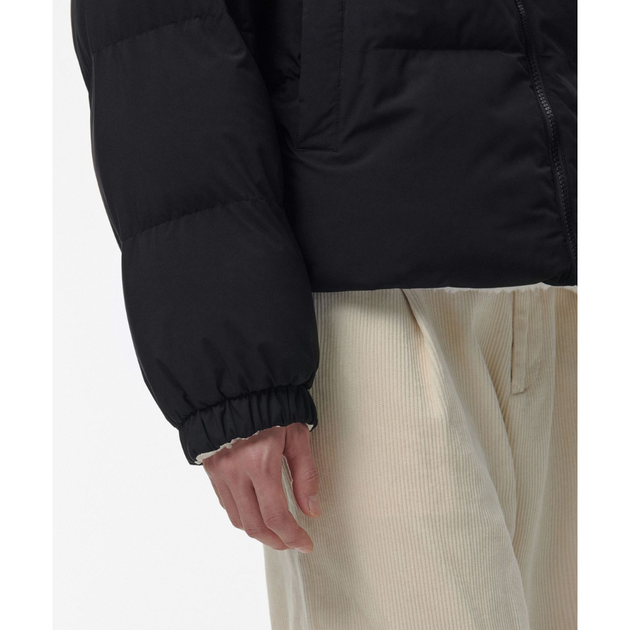 Musinsa Standard Daily Puffer Reversible Fleece Short Padding Jacket Black Cream