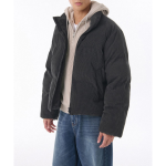 Musinsa Standard Daily Puffer Corduroy Short Padding Jacket Dark Grey