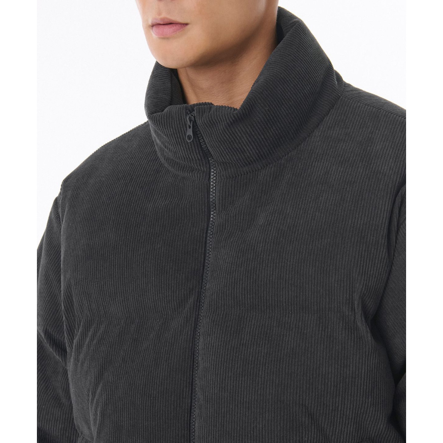 Musinsa Standard Daily Puffer Corduroy Short Padding Jacket Dark Grey