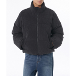 Musinsa Standard Daily Puffer Corduroy Short Padding Jacket Dark Grey
