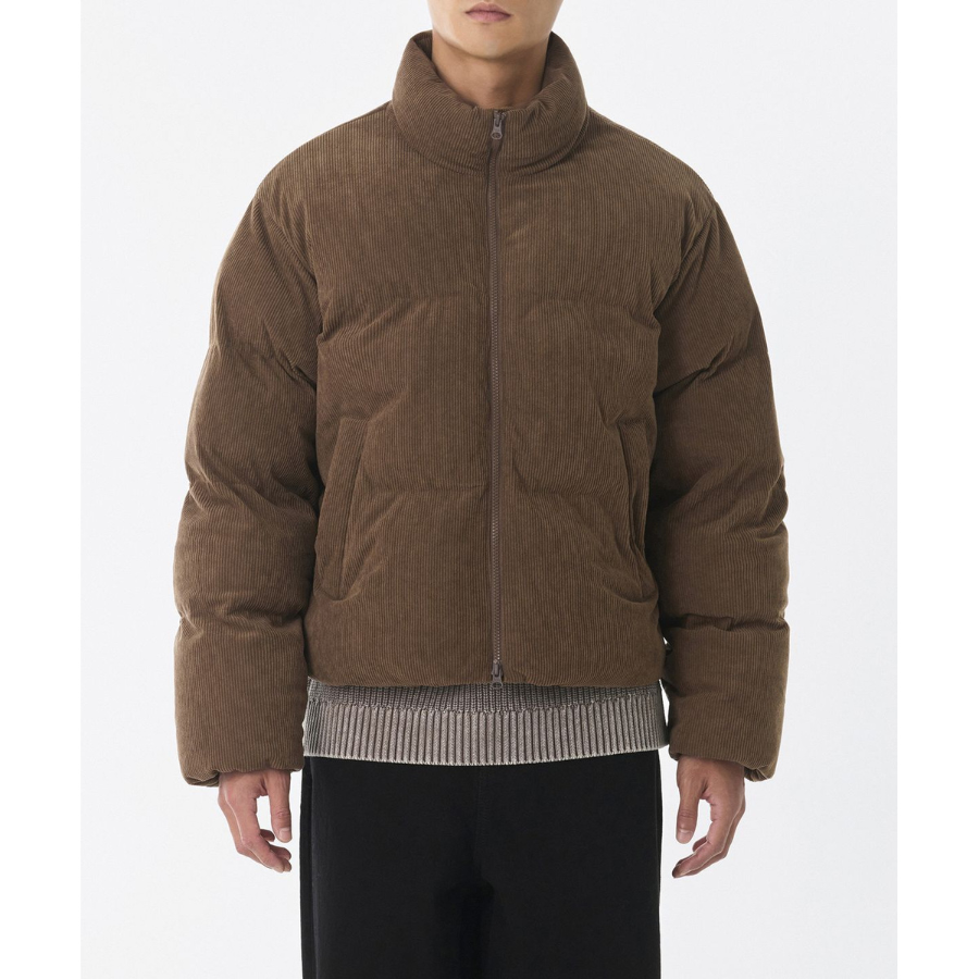 Musinsa Standard Daily Puffer Corduroy Short Padding Jacket Baroque Brown