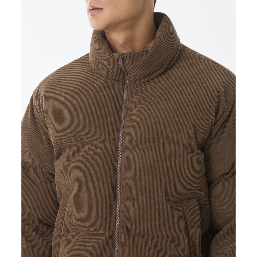 Musinsa Standard Daily Puffer Corduroy Short Padding Jacket Baroque Brown