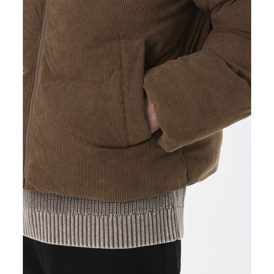 Musinsa Standard Daily Puffer Corduroy Short Padding Jacket Baroque Brown