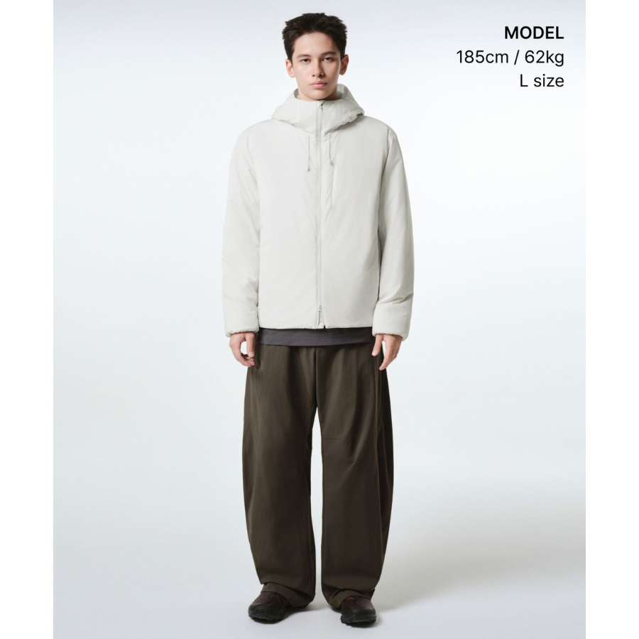 Musinsa Standard City Leisure Hooded All-Round Padding Jacket Stone White