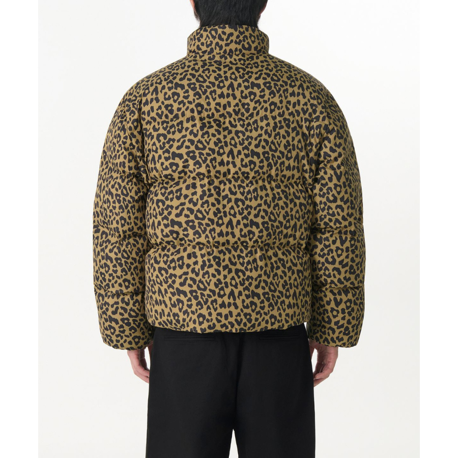 Musinsa Standard Rohongchul Collaboration Lucky Guy Leopard Short Padding Jacket Beige