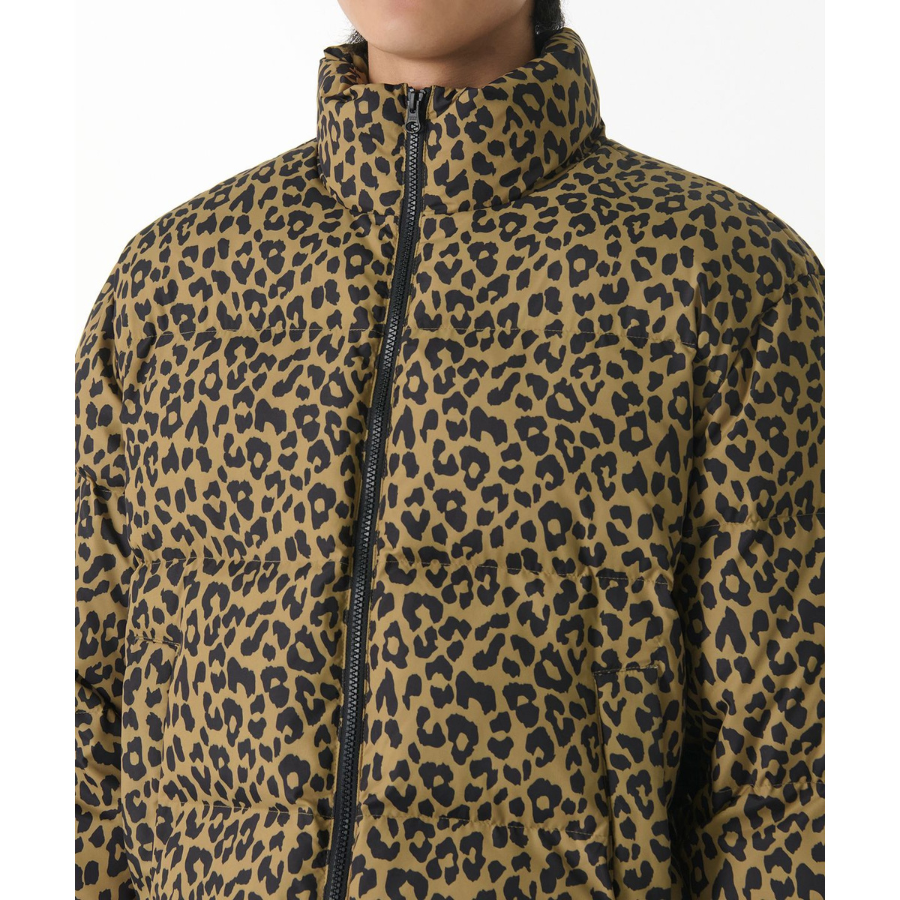 Musinsa Standard Rohongchul Collaboration Lucky Guy Leopard Short Padding Jacket Beige