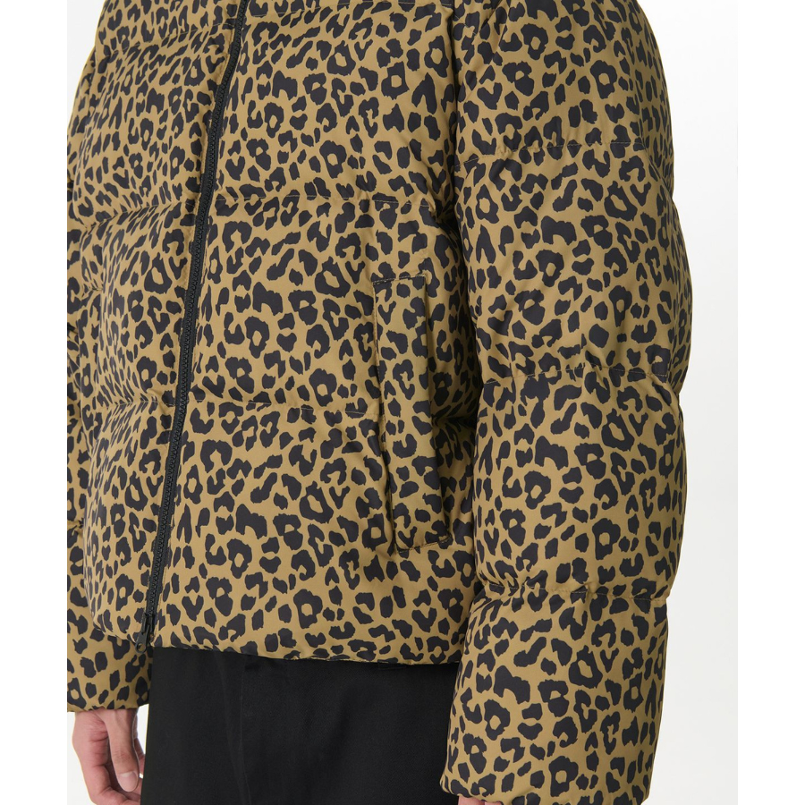Musinsa Standard Rohongchul Collaboration Lucky Guy Leopard Short Padding Jacket Beige