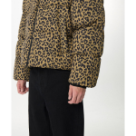 Musinsa Standard Rohongchul Collaboration Lucky Guy Leopard Short Padding Jacket Beige