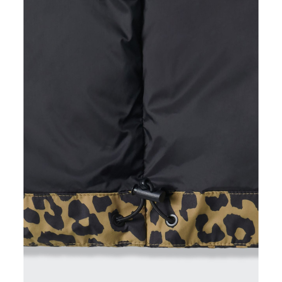 Musinsa Standard Rohongchul Collaboration Lucky Guy Leopard Short Padding Jacket Beige