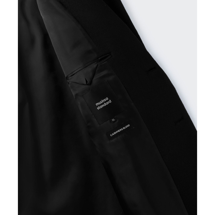 Musinsa Standard Cashmere Blend Oversize Single Coat Black