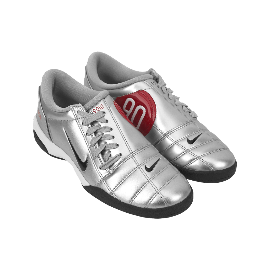 (W) Nike Total 90 Metallic Silver University Red