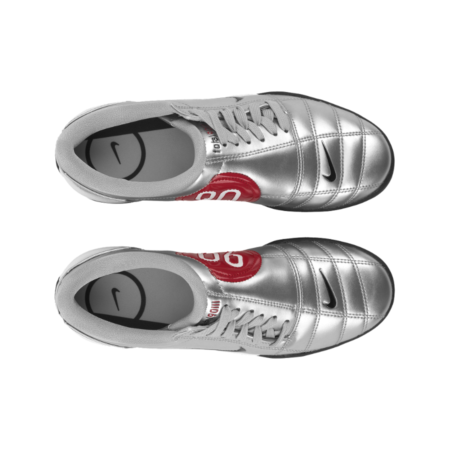 (W) Nike Total 90 Metallic Silver University Red