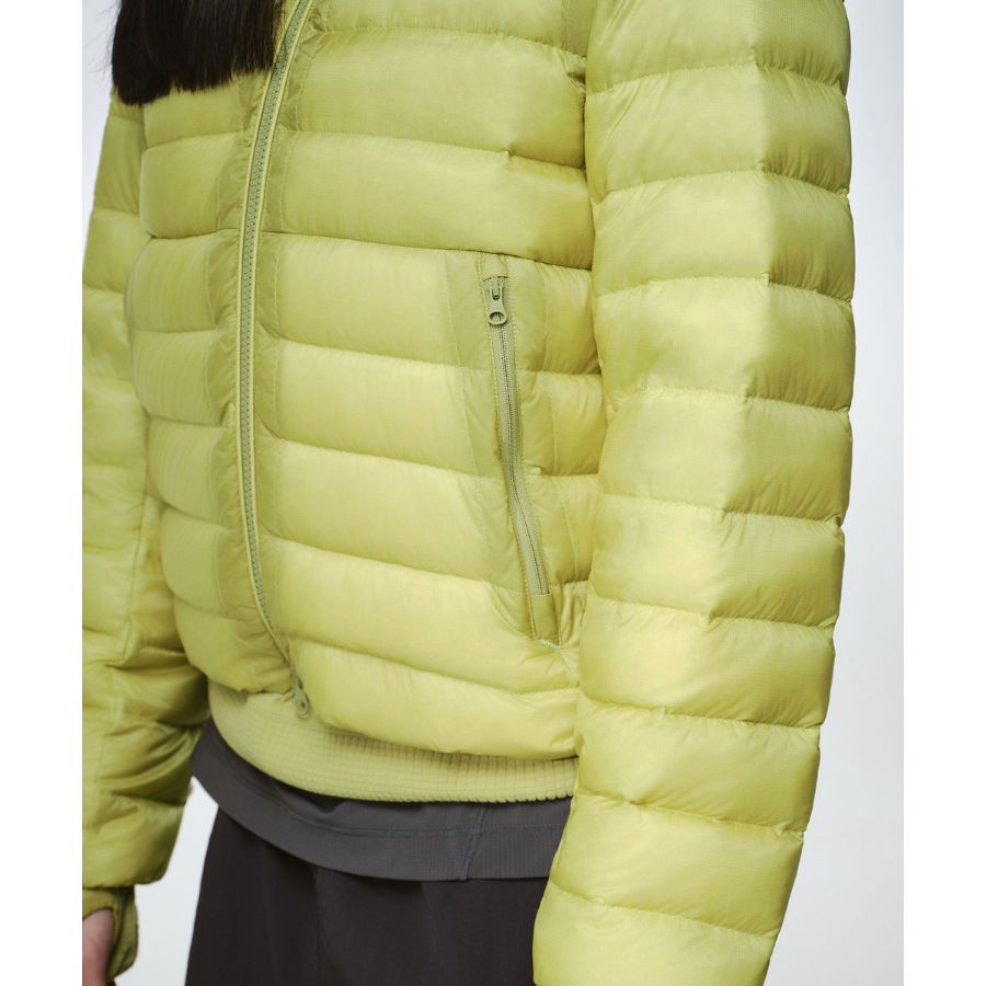 (W) Musinsa Standard City Leisure Sheer Hooded Light Down Jacket Yellow Green