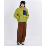 Nontype Check Hoodie Down Jacket Green