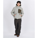 Nontype Check Hoodie Down Jacket Grey