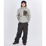 Nontype Check Hoodie Down Jacket Grey