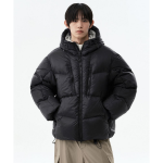 Musinsa Standard City Leisure Sheer Hooded Down Jacket Black
