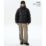 Musinsa Standard City Leisure Sheer Hooded Down Jacket Black