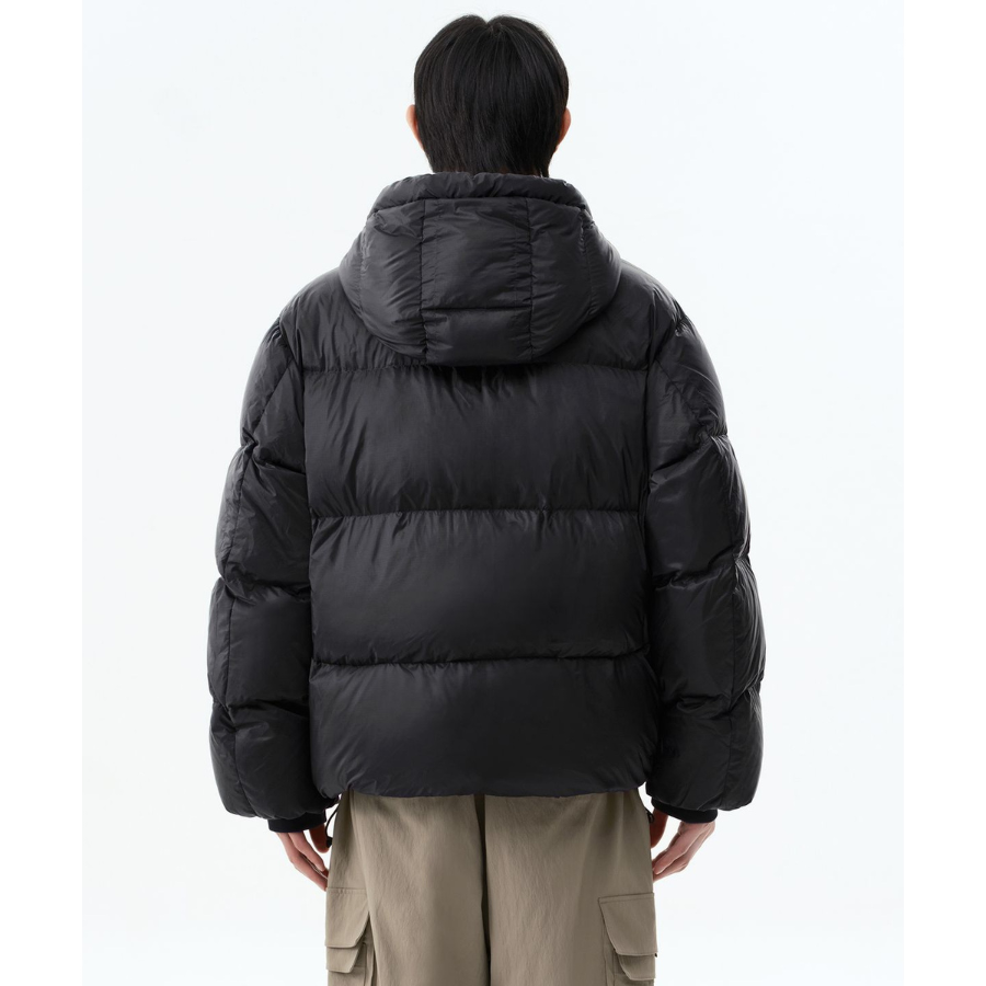 Musinsa Standard City Leisure Sheer Hooded Down Jacket Black