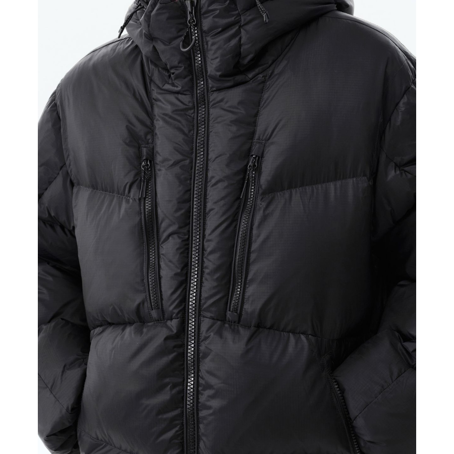Musinsa Standard City Leisure Sheer Hooded Down Jacket Black