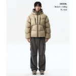 Musinsa Standard City Leisure Sheer Hooded Down Jacket Dusty Beige