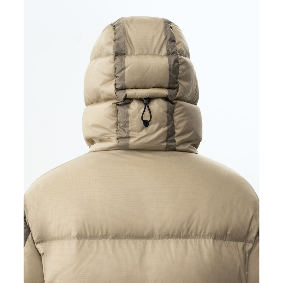 Musinsa Standard City Leisure Sheer Hooded Down Jacket Dusty Beige