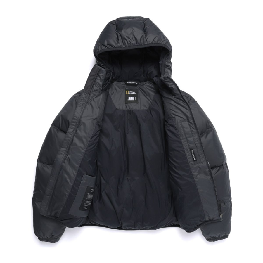 National Geographic Taira Hooded Duck Down Jumper Grey