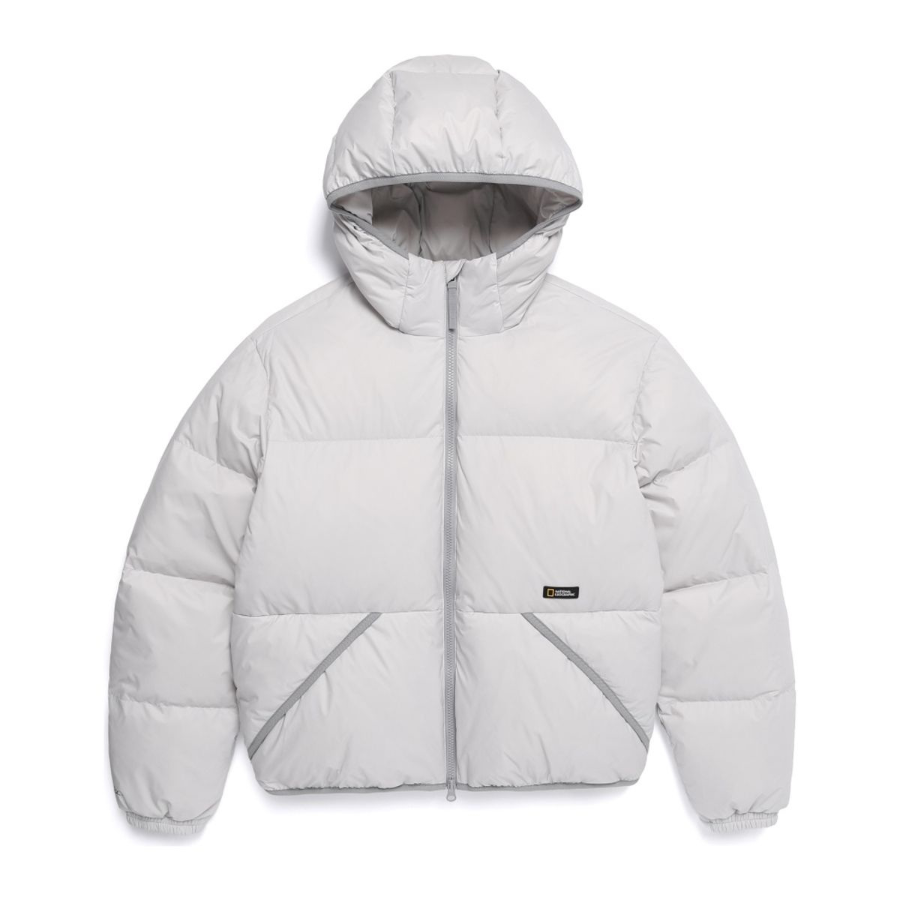 National Geographic Taira Hooded Duck Down Jumper Light Grey