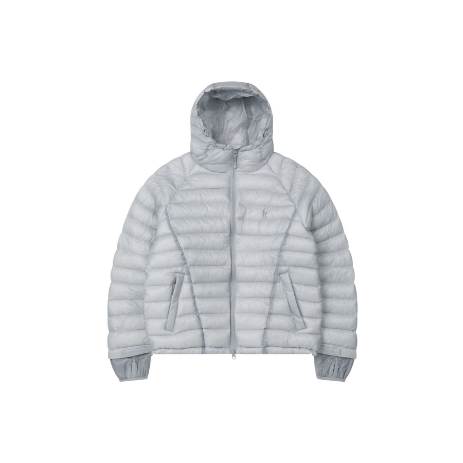 Leathery Sheer Lightweight Puffer Jacket