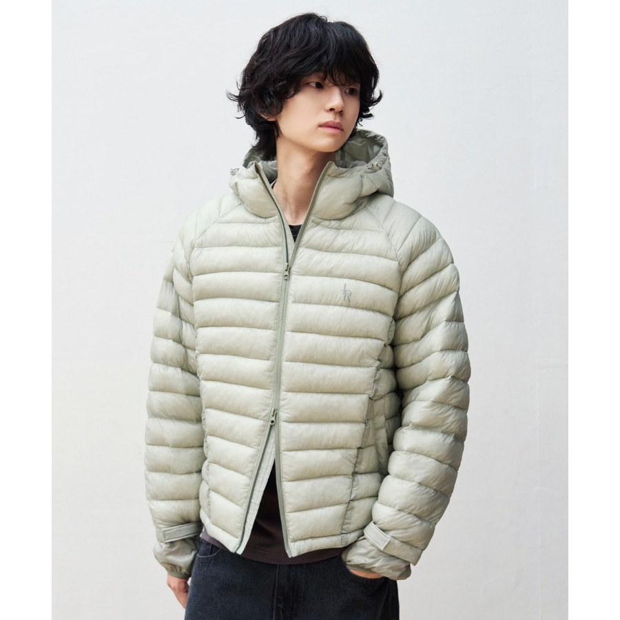 Leathery Sheer Lightweight Puffer Jacket
