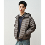 Leathery Sheer Lightweight Puffer Jacket