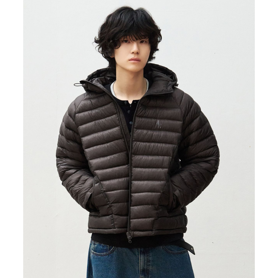 Leathery Sheer Lightweight Puffer Jacket