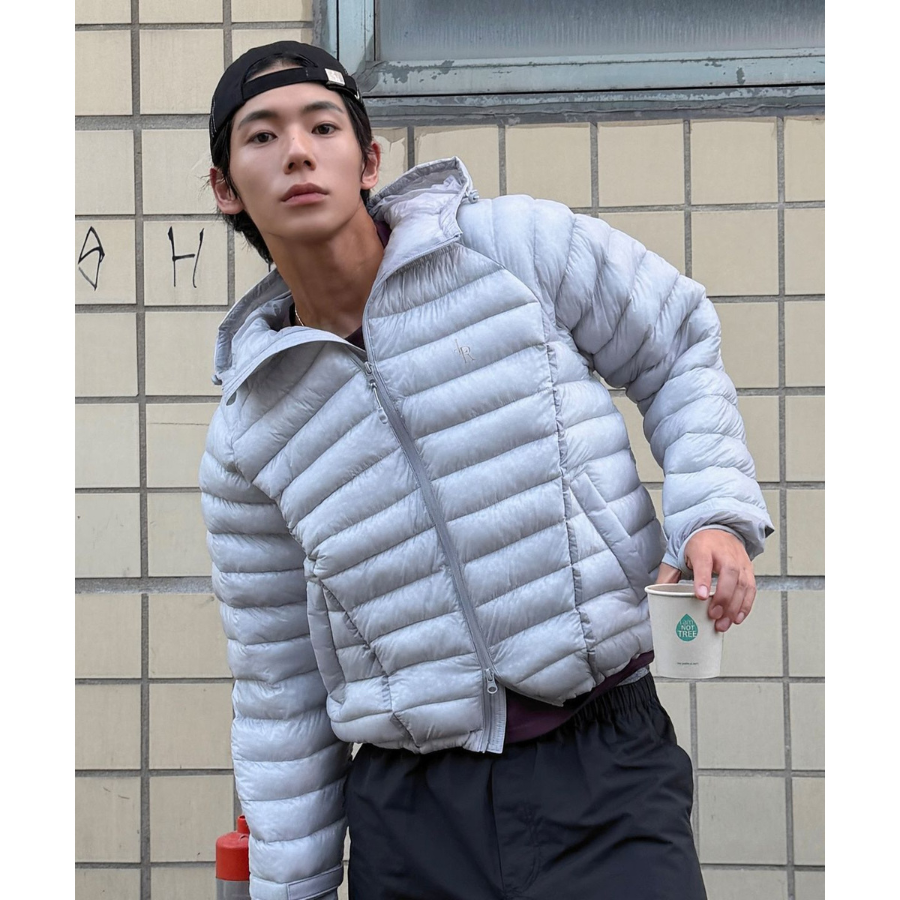 Leathery Sheer Lightweight Puffer Jacket