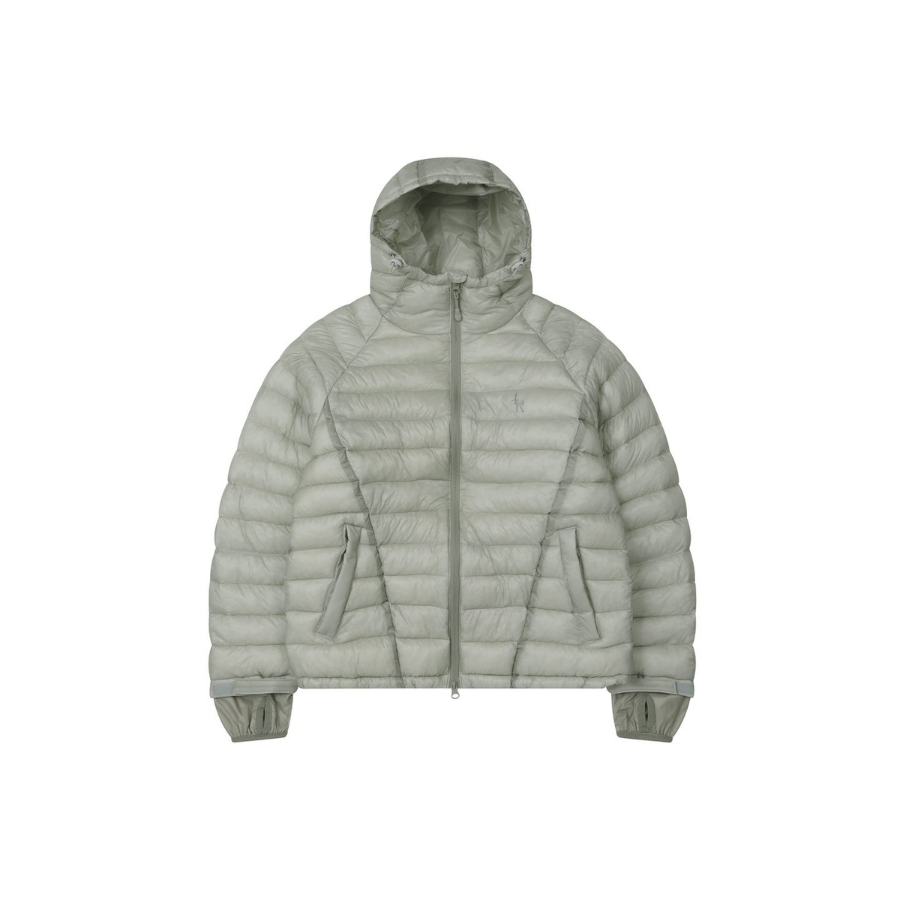 Leathery Sheer Lightweight Puffer Jacket