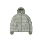 Leathery Sheer Lightweight Puffer Jacket