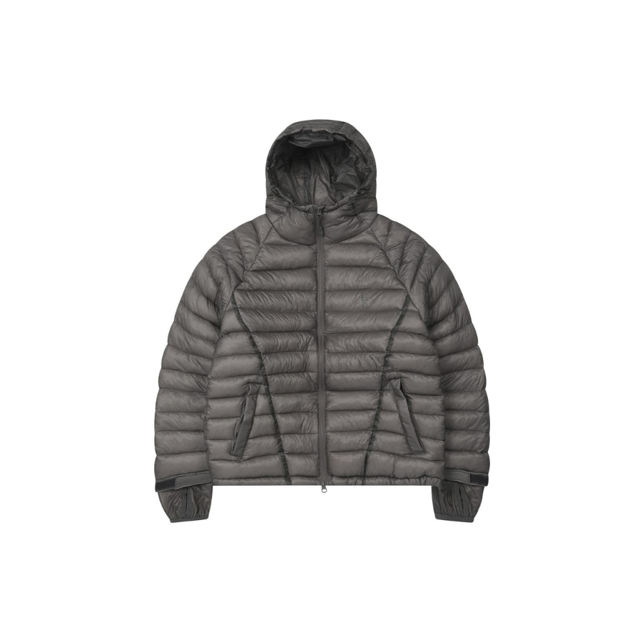 Leathery Sheer Lightweight Puffer Jacket