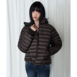 Leathery Sheer Lightweight Puffer Jacket