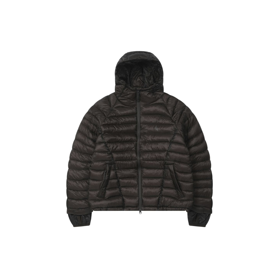Leathery Sheer Lightweight Puffer Jacket