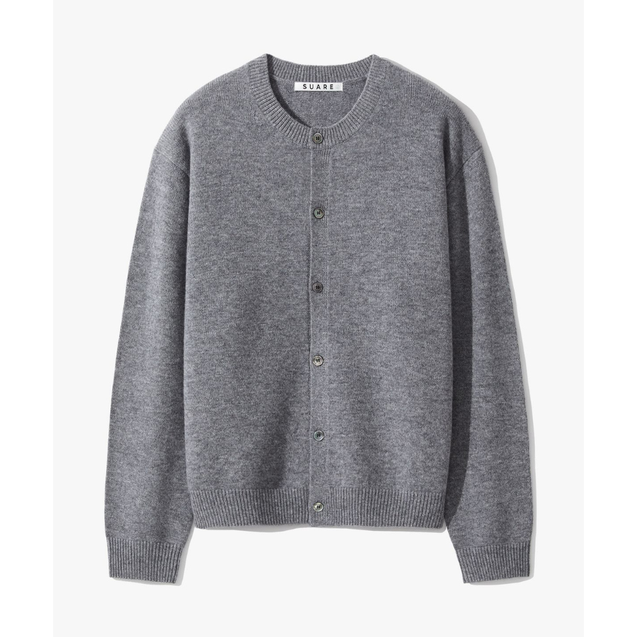 Suare Fine Merino Wool 100 Round Cardigan