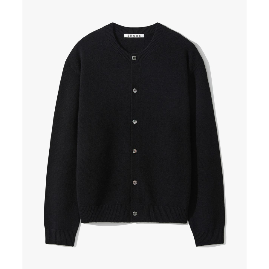 Suare Fine Merino Wool 100 Round Cardigan